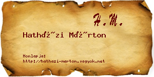 Hatházi Márton névjegykártya