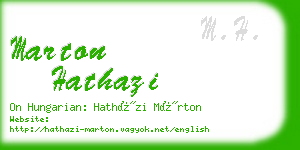 marton hathazi business card